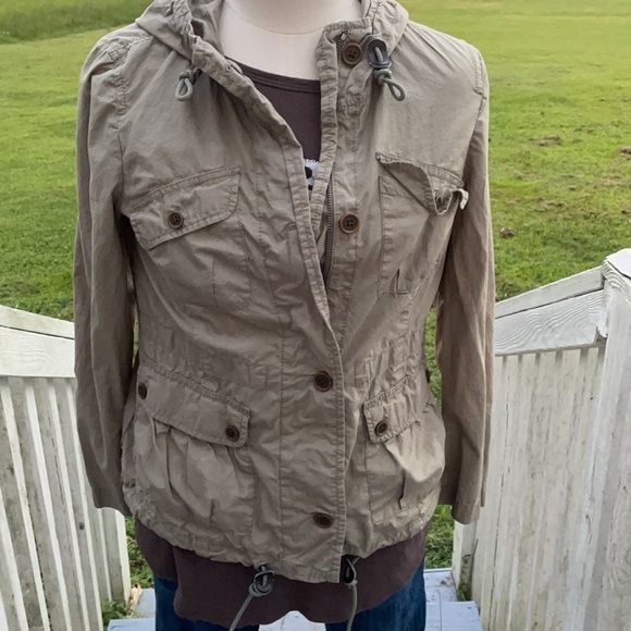 LOFT Green Utility Jacket Size SP Great Condition - Picture 4 of 9